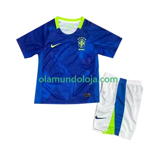 Camisola Brasil Criança Equipamento Segundo 2025-2026 Manga Curta
